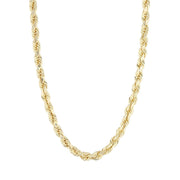 Yellow Gold Diamond Cut Rope Chain