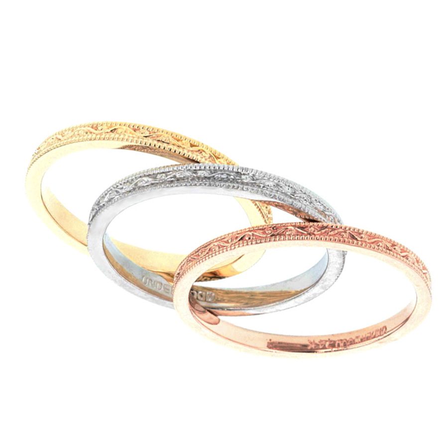 Engraved Platinum Band
