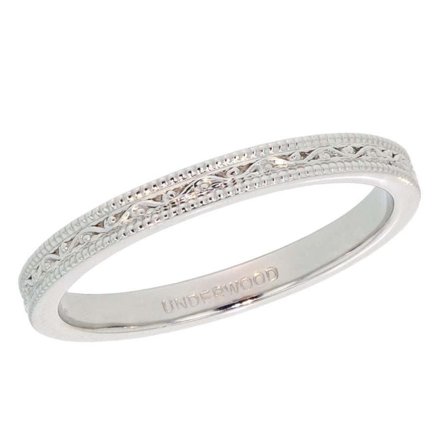 Engraved Platinum Band