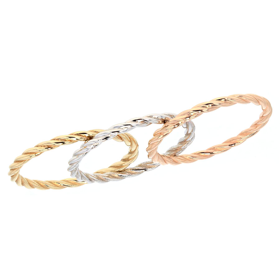 White Gold "Rope Twist" Band