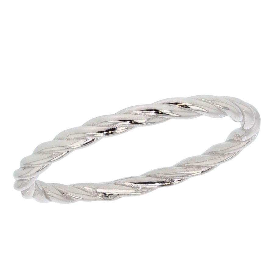 White Gold "Rope Twist" Band