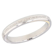 Engraved White Gold Band