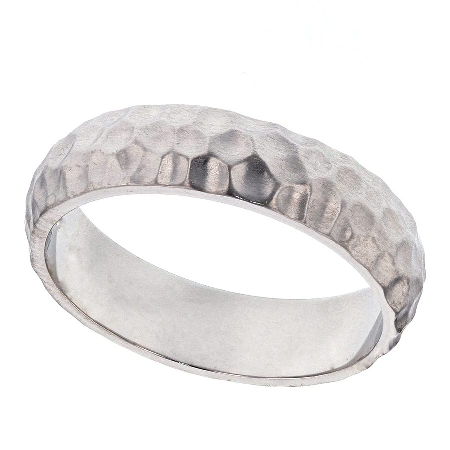 Hammered Wedding Band