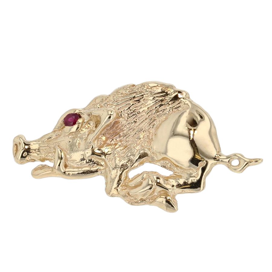 Intermediate Size Razorback Lapel Pin - ruby