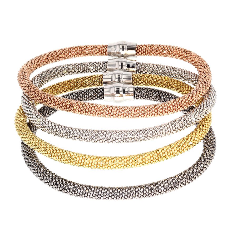 Darkened Sterling Silver Mesh Bracelet