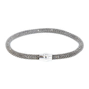 Darkened Sterling Silver Mesh Bracelet
