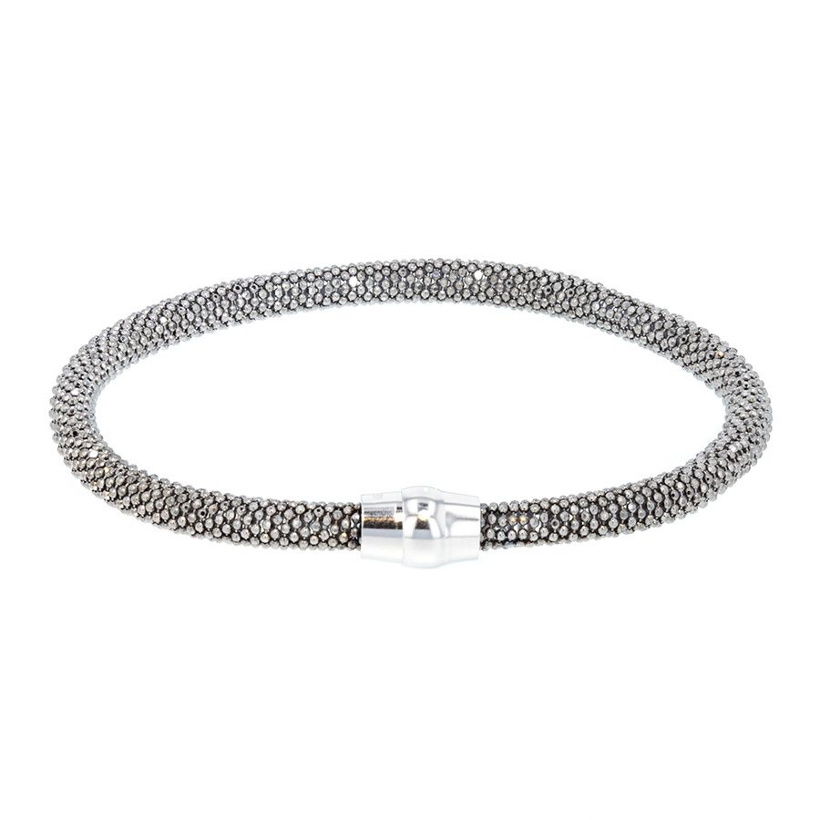 Darkened Sterling Silver Mesh Bracelet