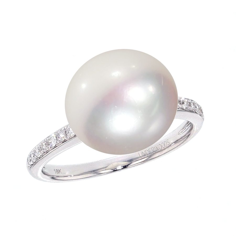 Fresh Water Pearl and White Gold Ring