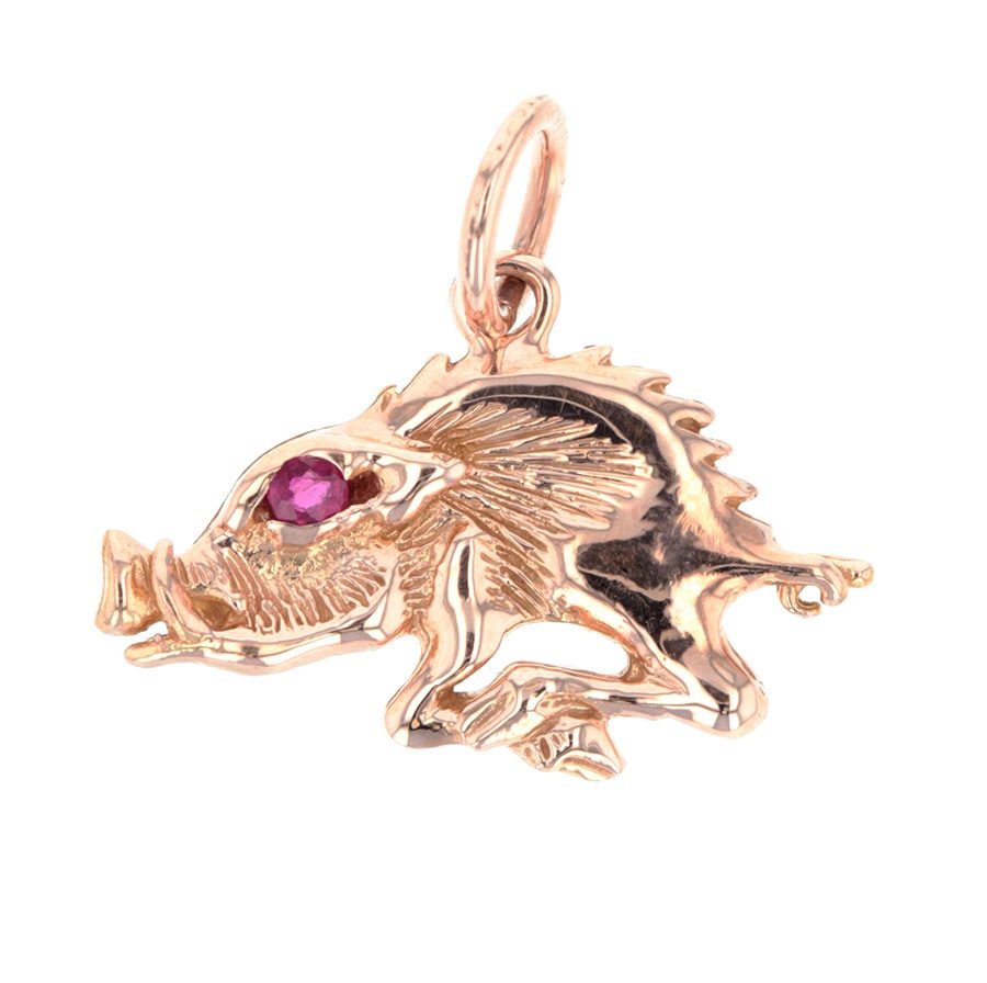 Regular Size Razorback Pendant - ruby