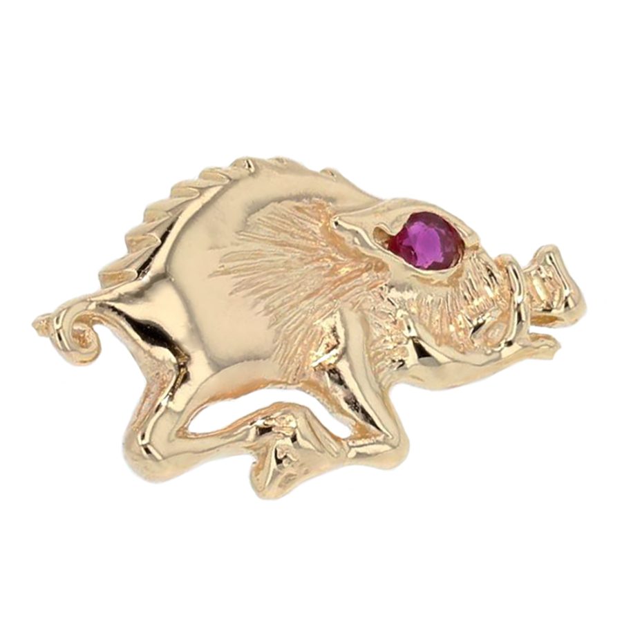 Regular Size Razorback Lapel Pin - ruby