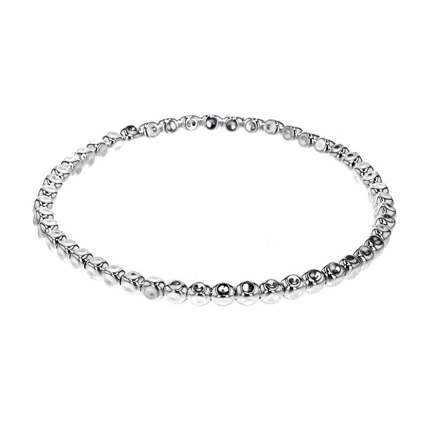 Sterling Silver Beaded Stretch Bracelet