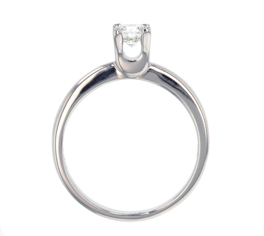 "Silhouette" Style Solitaire Ring