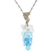 "Grape Cluster" Topaz with White Gold Leaf Bail