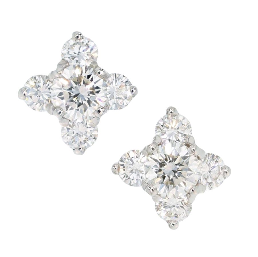 Diamonds and White Gold Earrings