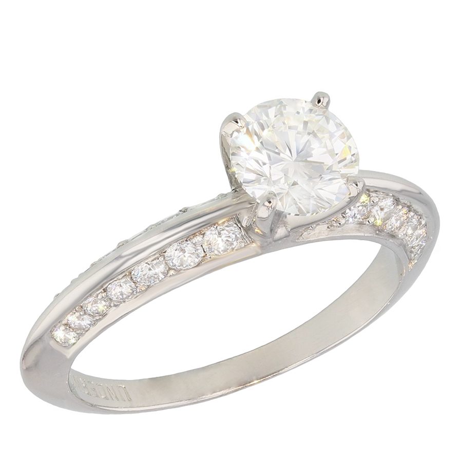 Round Diamonds in Platinum Ring