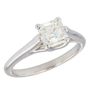 Asscher Cut Diamond in White Gold "Trellis" Style Ring
