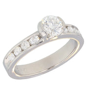 Round Diamonds in White Gold Ring