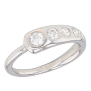Bezel Set Diamonds in White Gold Band