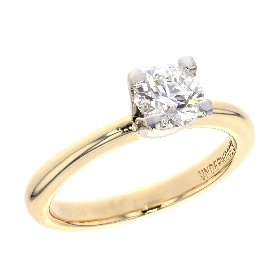 "Silhouette" Style Solitaire Ring