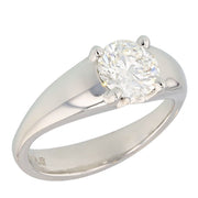Round Diamond Platinum Solitaire Ring