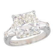 Square Radiant Diamond in Platinum Ring