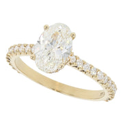 Oval Diamond in Yellow Gold Hidden Halo Ring