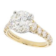 Round Diamond in Yellow Gold Hidden Halo Ring