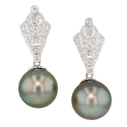 Platinum Tahitian Pearl Earrings