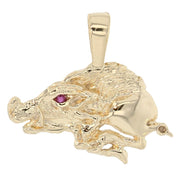 Ultimate Size Single Sided Razorback Pendant - ruby